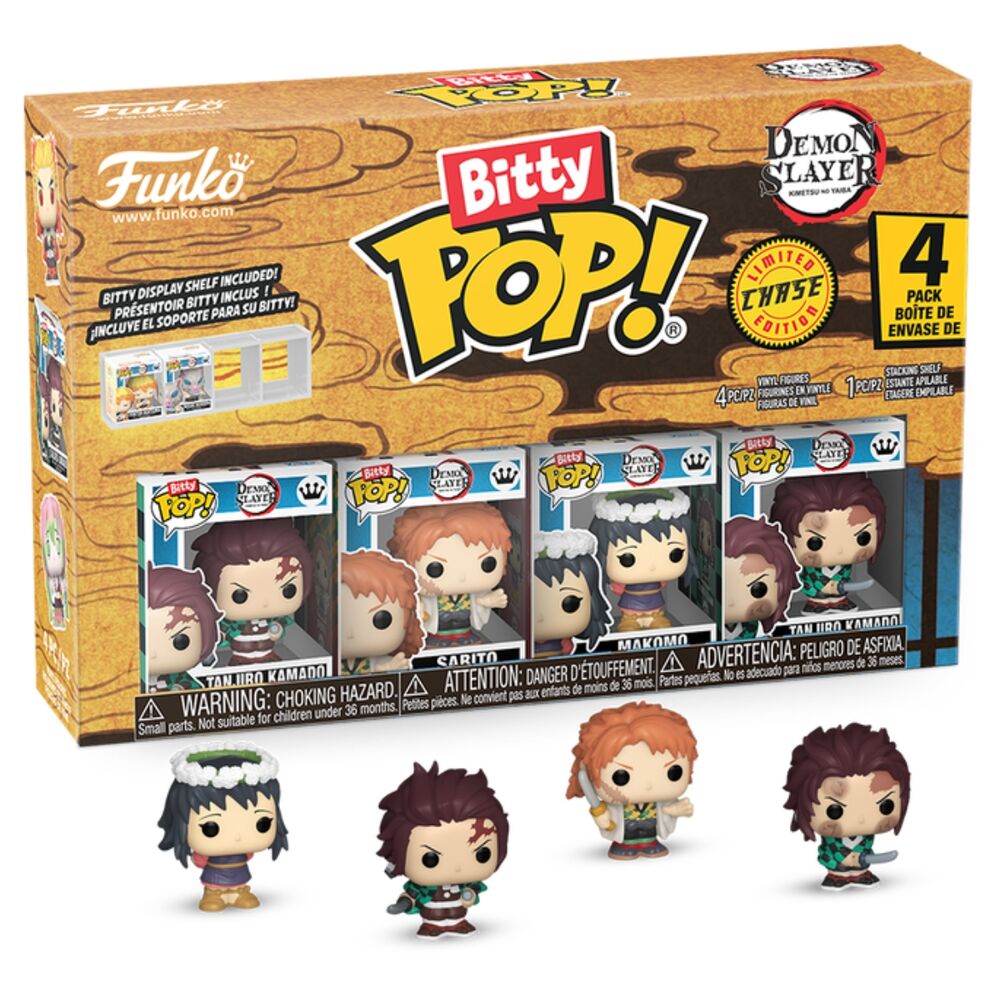 Blister 4 figuras Bitty POP Demon Slayer Tanjiro_0