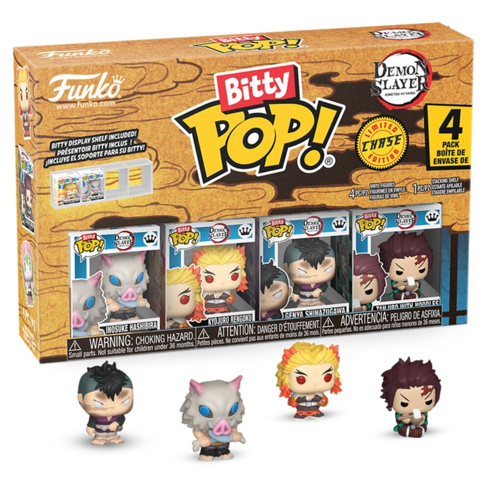 Blister 4 figuras Bitty POP Demon Slayer Inosuke_0