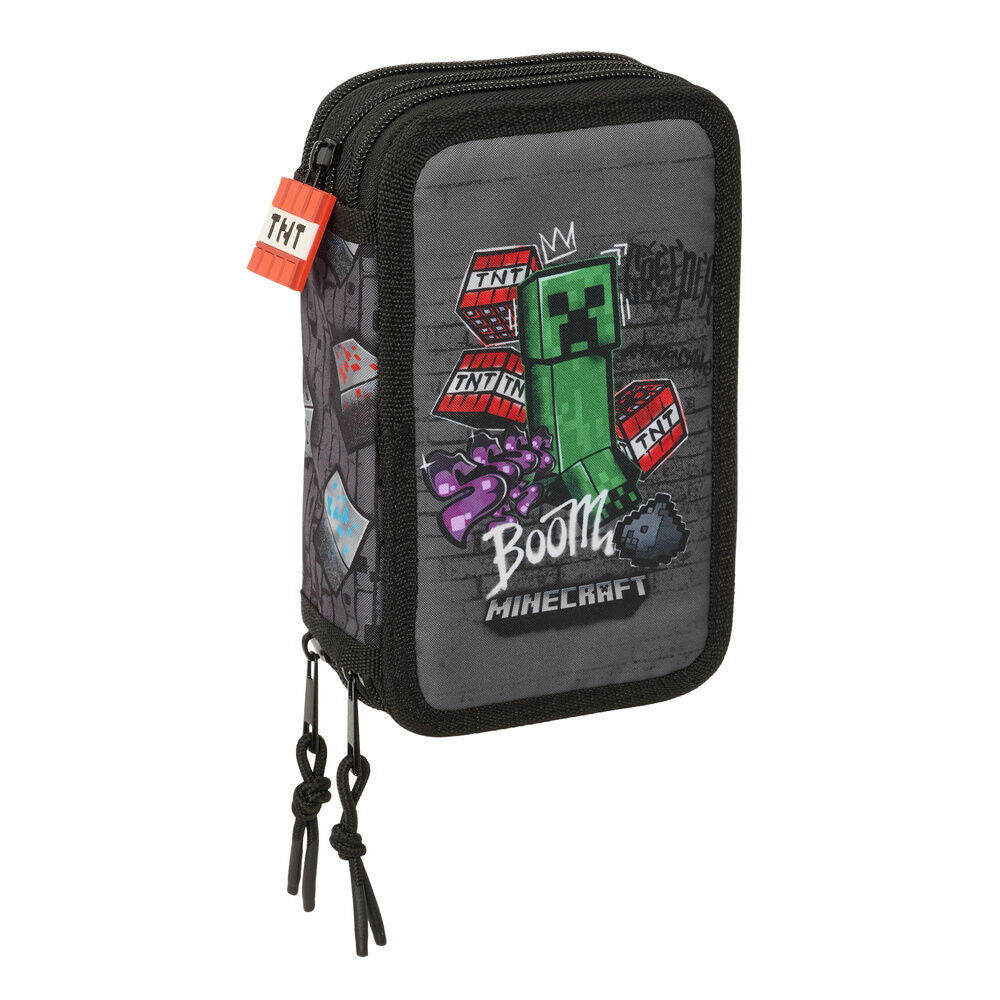 Plumier Graffiti Minecraft triple 37pzs_0