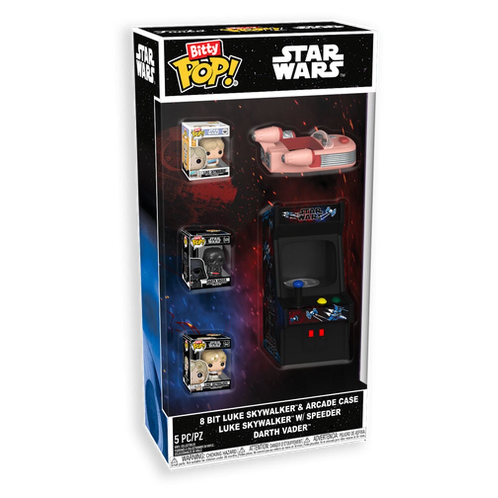 Figura Bitty POP Star Wars 8 Bit Luke Skywalker & Arcade Case_0