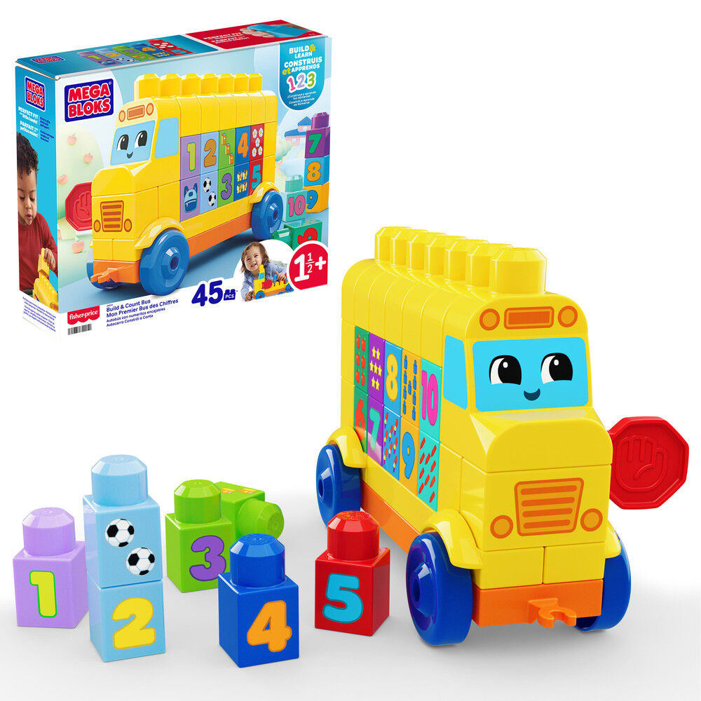 Autobus Numeros Encajables MEGA Bloks 45pzs_0