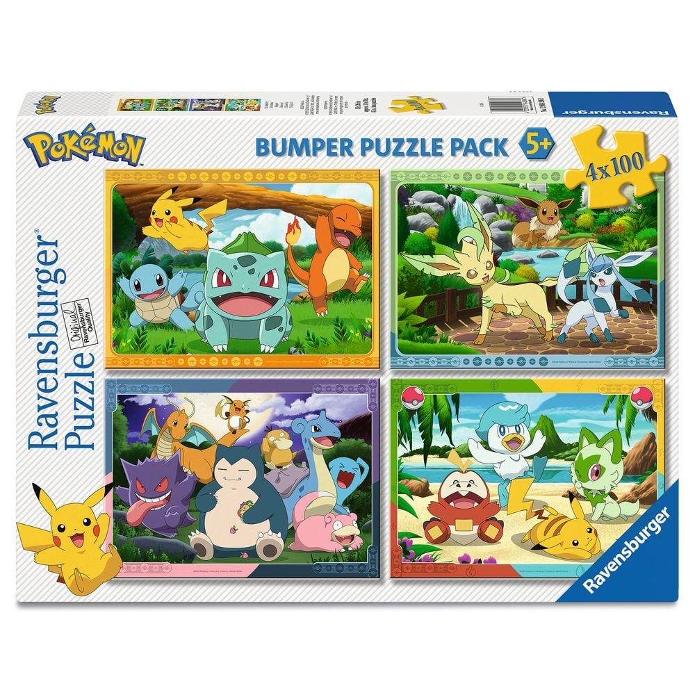 Puzzle Pokemon 4x100pzs_0