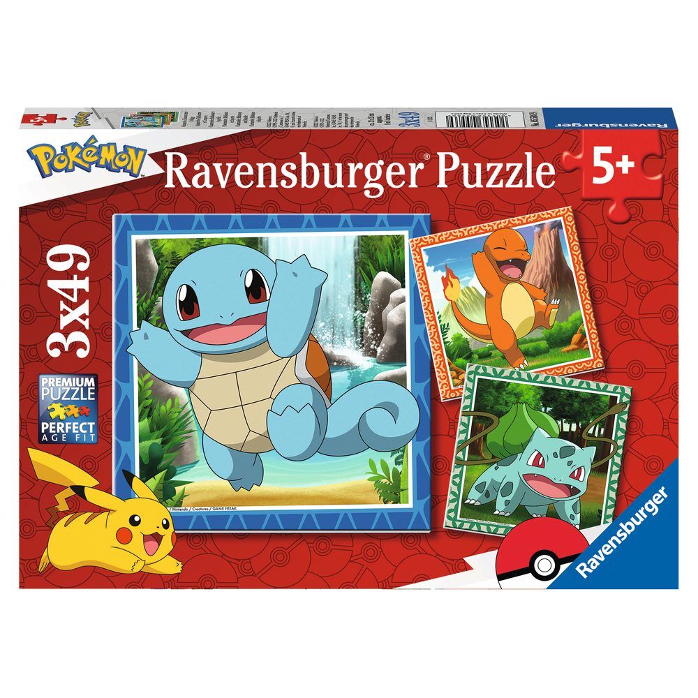 Kinderpuzzle Ravensburger / Glumanda, Bisasam e Schiggy_0