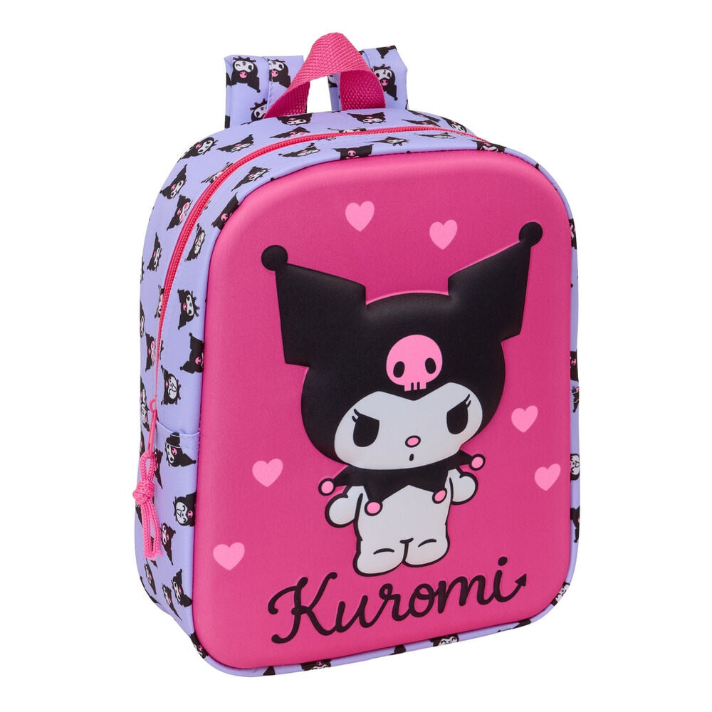 Mochila 3D Kuromi Hello Kitty 27cm_0