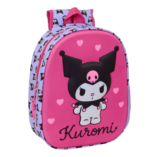 Mochila 3D Kuromi Hello Kitty 33cm_0