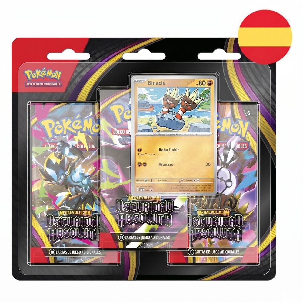 Blister 3 sobres cartas Expansion Megaevolucion Oscuridad Absoluta Pokemon espaÃ±ol_0