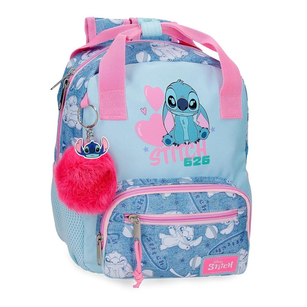 Mochila Hearts Stitch Disney 28cm adaptable_0