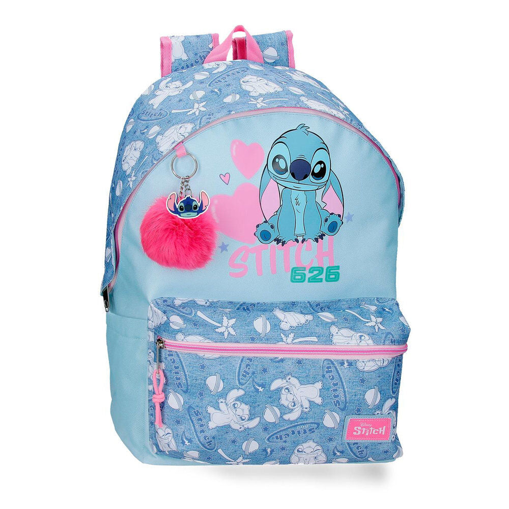 Mochila Hearts Stitch Disney 44cm adaptable_0