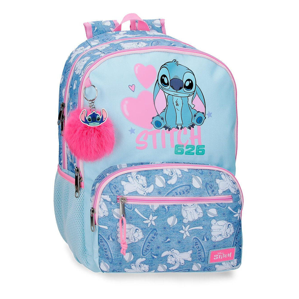 Mochila Hearts Stitch Disney 44cm adaptable_0