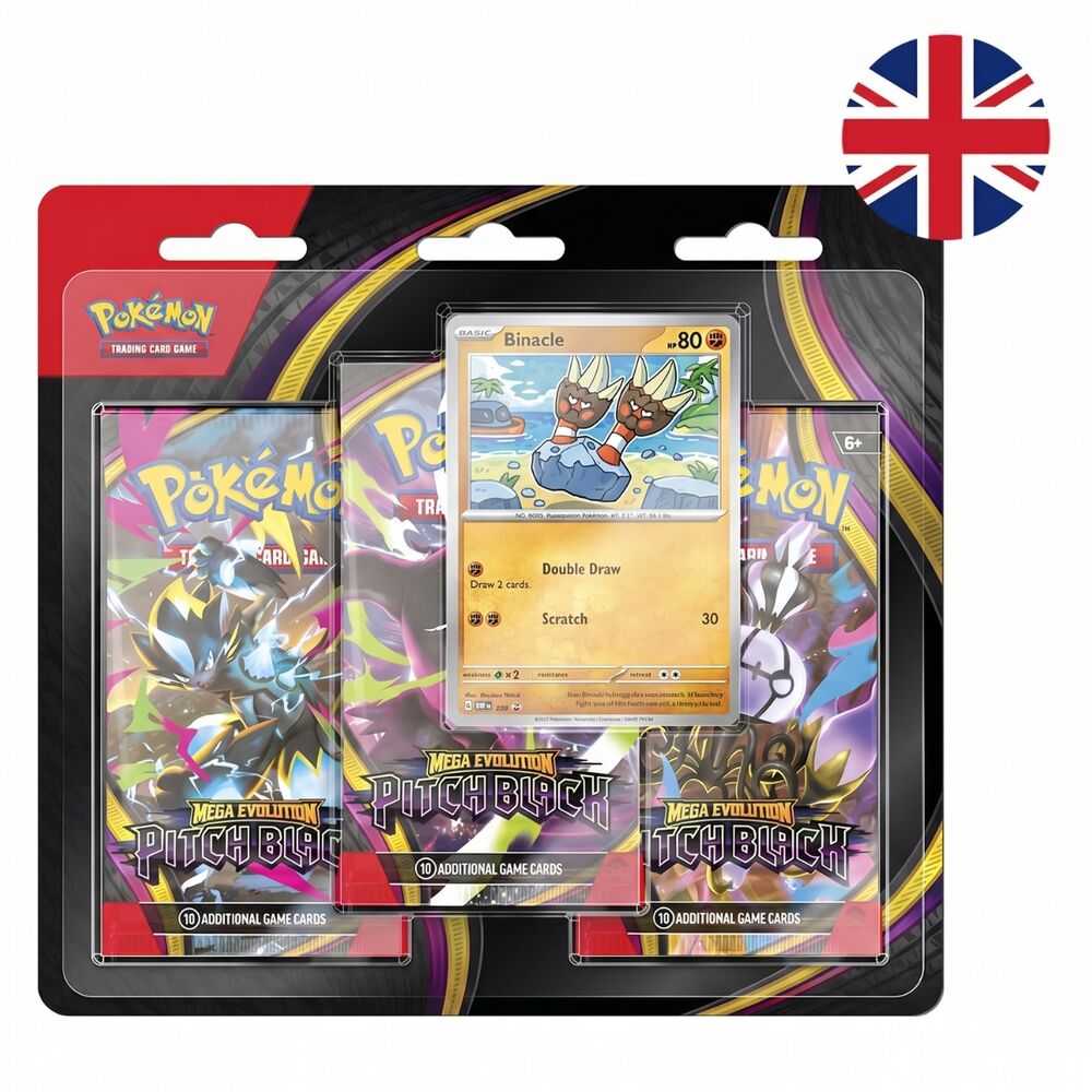 Blister 3 sobres cartas Expansion Megaevolucion Oscuridad Absoluta Pokemon Ingles_0