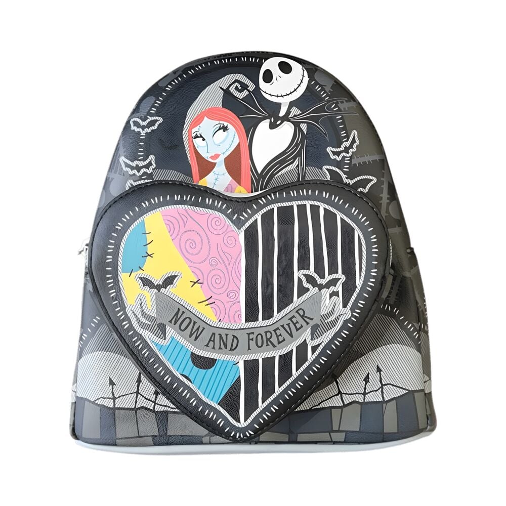 Mochila Corazon partido Jack y Sally  Pesadilla antes de Navidad  Loungefly 26cm_0