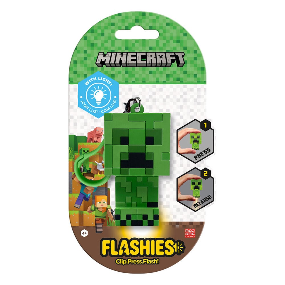 Llavero figura 3D con luz Minecraft Flashies_0