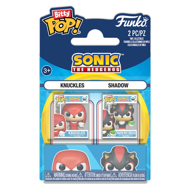 Blister 2 figuras Bitty POP Sonic The Hedgehog Knuckles & Shadow_0
