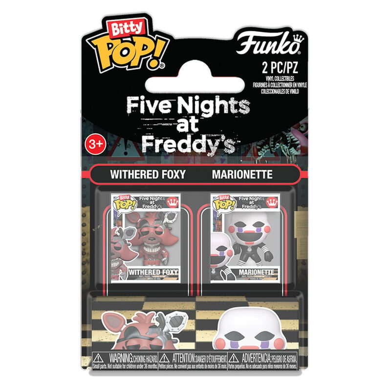 Blister 2 figuras Bitty POP Five Nights at Freddys Withered Foxy & Marionette_0