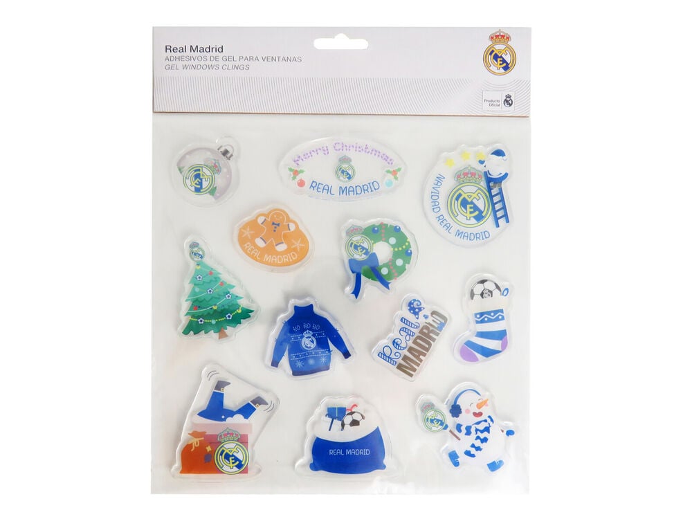 Pegatinas gel navidad ventana Real Madrid_0