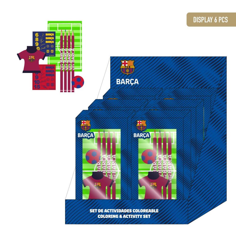 Set papeleria coloreable F.C. Barcelona_0