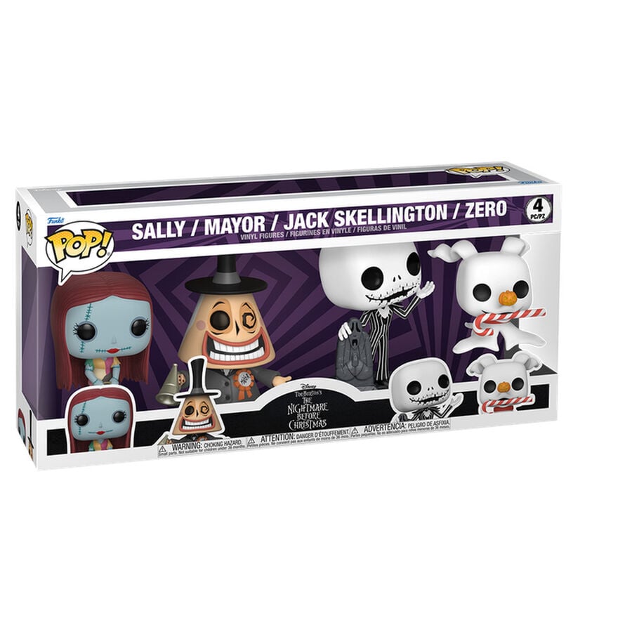 Blister 4 figuras POP Disney Pesadilla Antes de Navidad_0