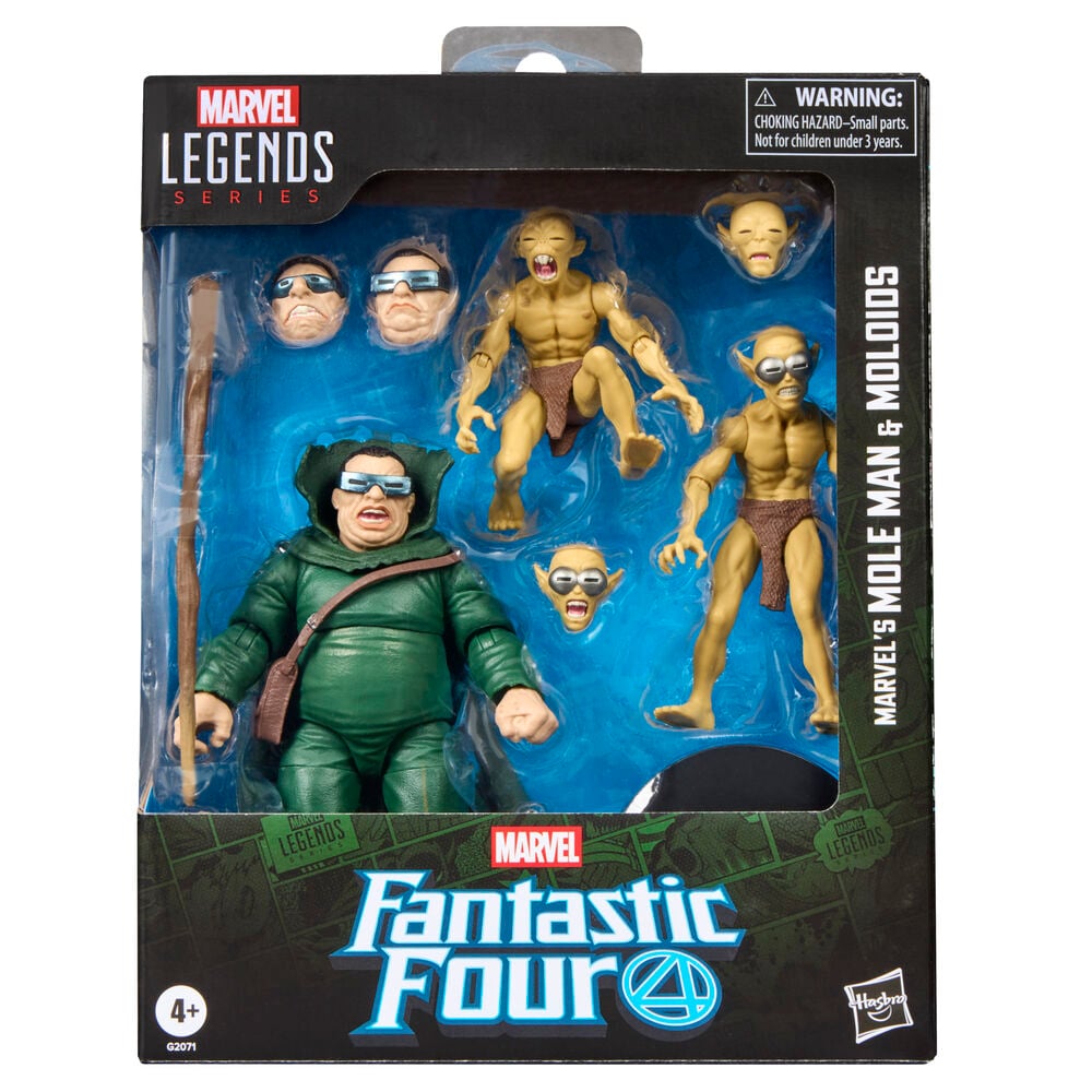 Blister 3 figuras Marvels Mole Man & Moloios Marvel Fantastic Four 15cm_0
