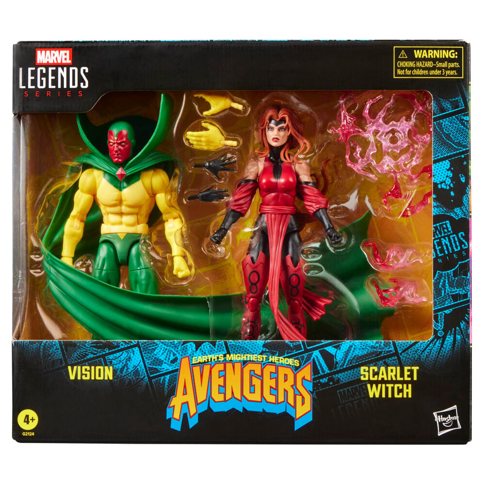 Blister 2 figuras Vision y Scarlet With Avengers Earts Mightiest Heroes Marvel Legends Series 15cm_0