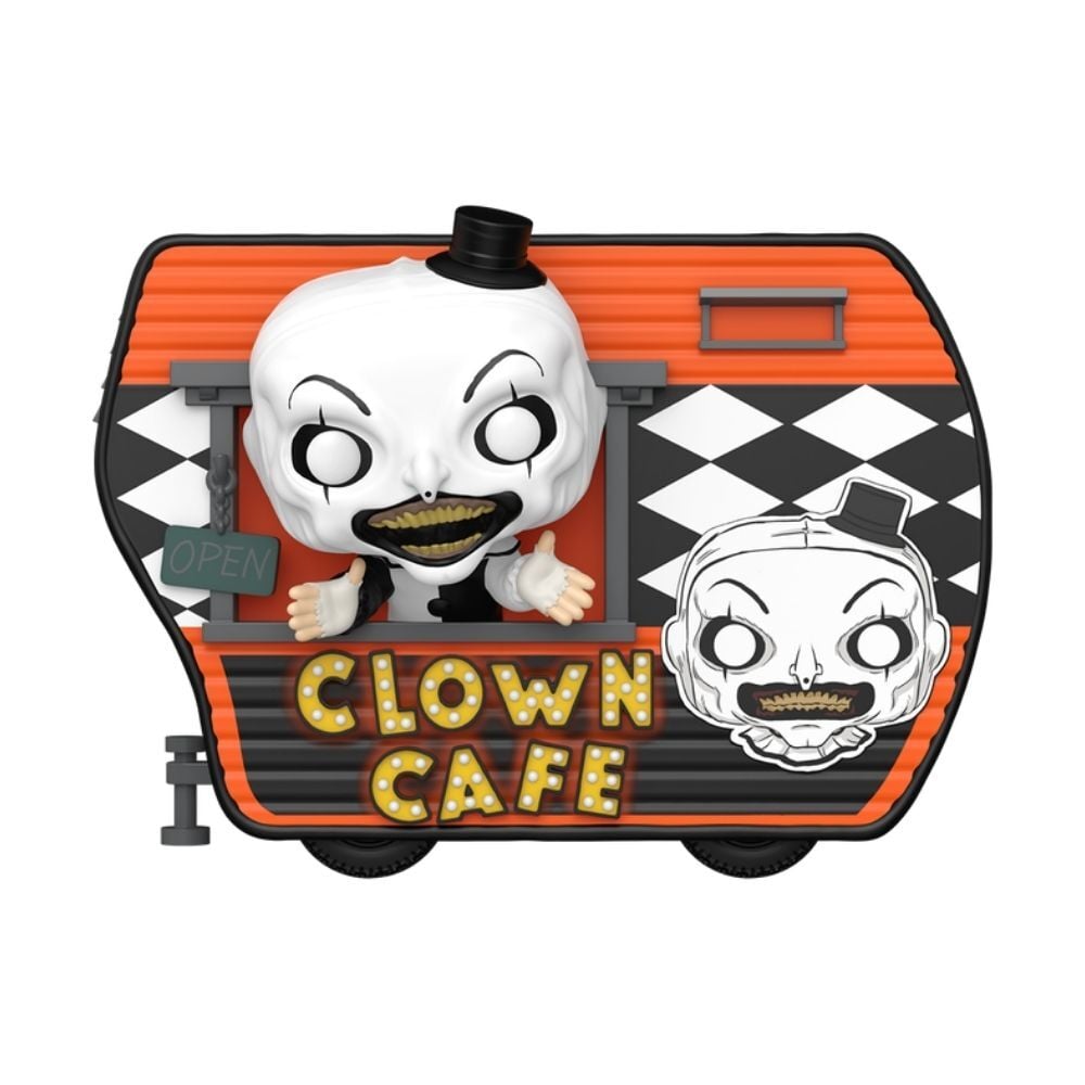 Figura POP Rides Super Deluxe Terrifier 2 Art with Clown Cafe_0