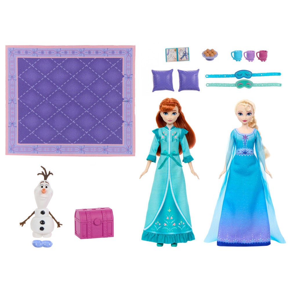 Blister Elsa y Ana Fiesta de Pijamas Frozen Disney_0