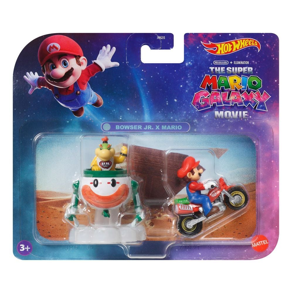Blister figuras Bowser Jr. & Mario Super Mario Galaxy Hot Wheels_0