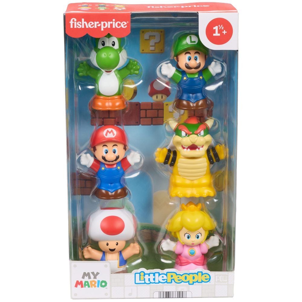 Blister 6 figuras Super Mario Bros Little People_0