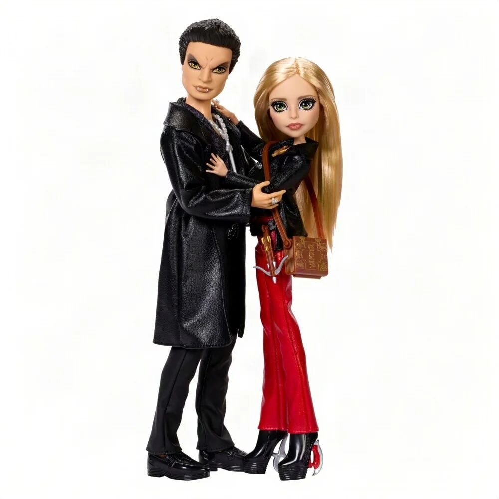 Set 2 muÃ±ecos Buffy & Angel Buffy Cazavampiros Monster High Skullector_0