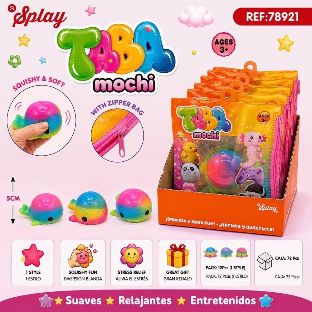 Juguete antiestres Taba Mochi Ballena 5cm surtido_0