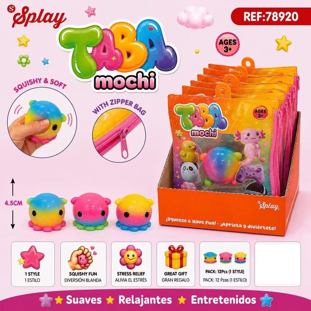 Juguete antiestres Taba Mochi Pulpo 4.5cm surtido_0