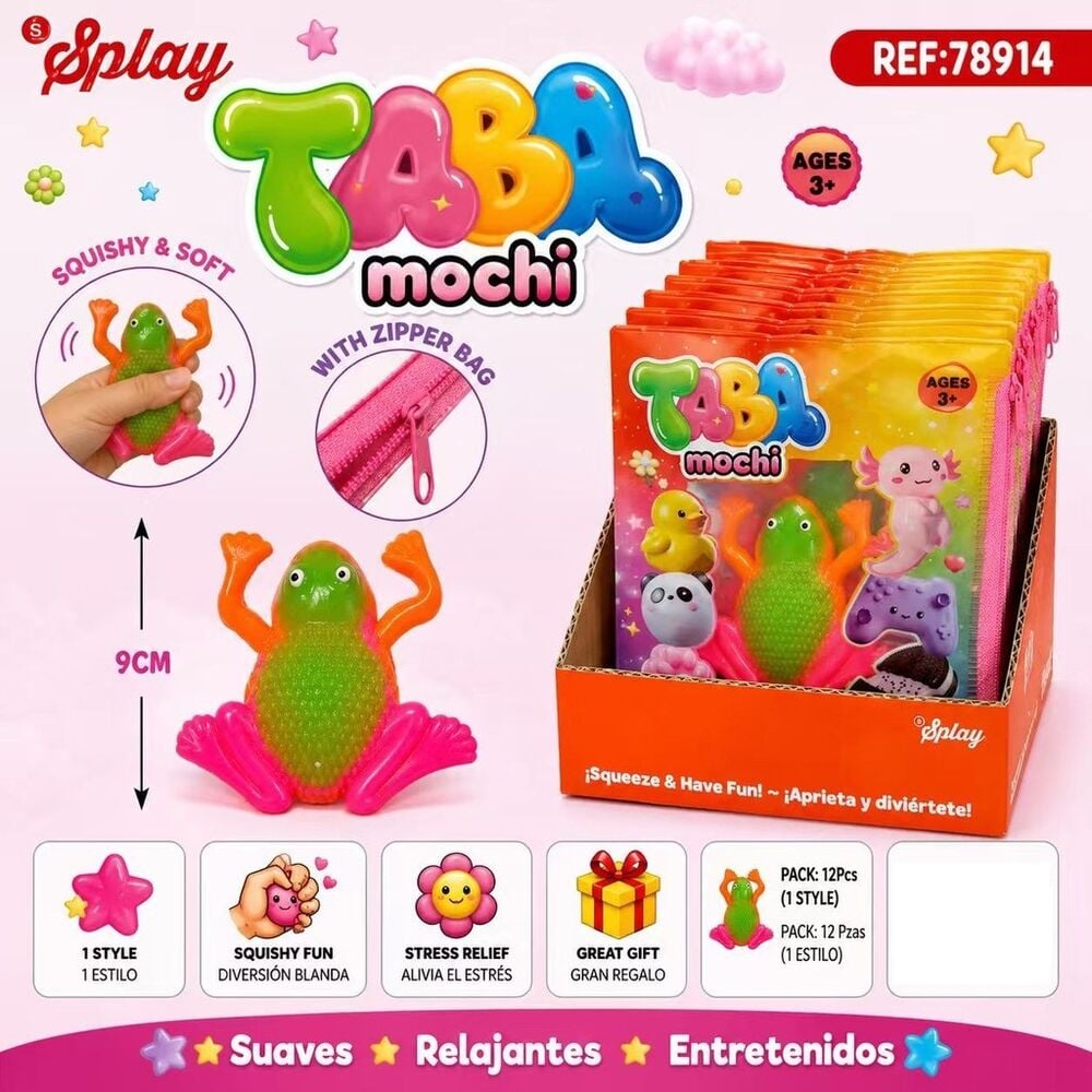 Juguete antiestres Taba Mochi Rana 9cm surtido_0