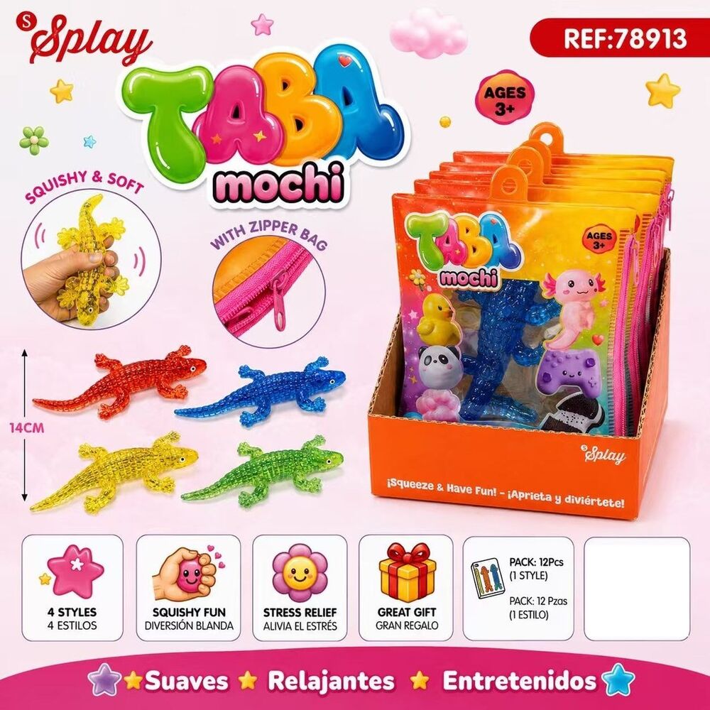 Juguete antiestres Taba Mochi Lagartija 14cm surtido_0