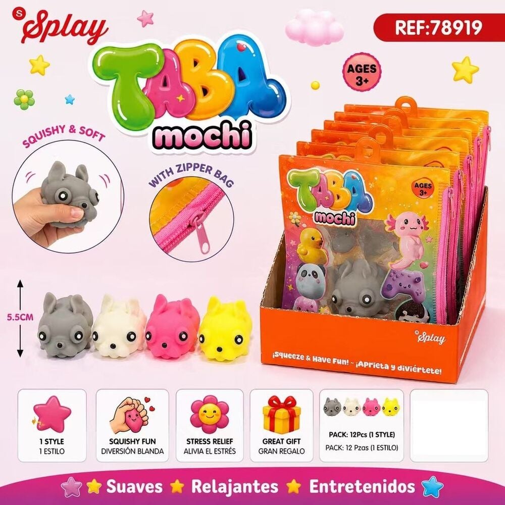 Juguete antiestres Taba Mochi Perro 5.5cm surtido_0