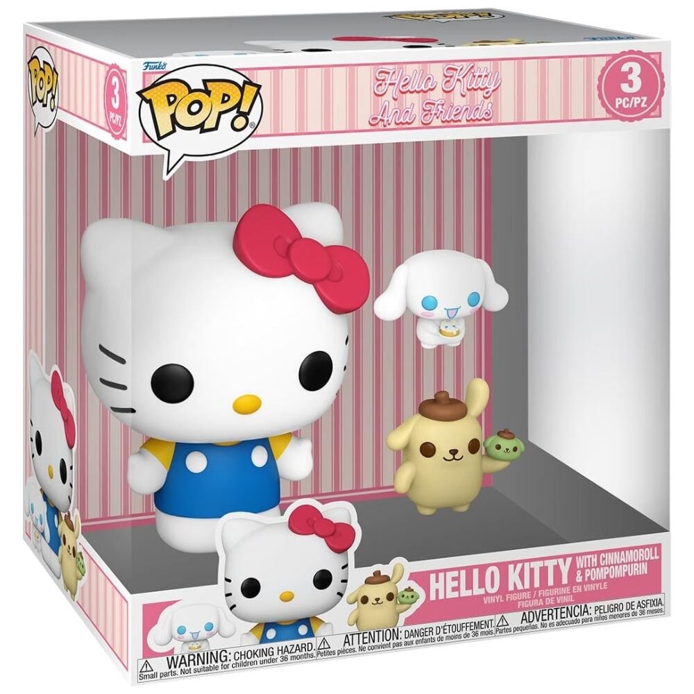 Figura POP Jumbo Hello Kitty and Friends - Hello Kitty with Cinnamoroll & Pompompurin_0