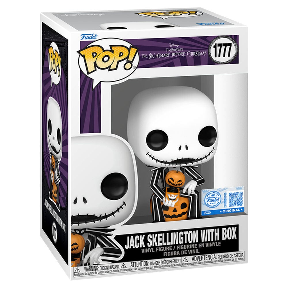 Figura POP Disney Pesadilla Antes de Navidad Jack Skellington with Box Exclusive_0