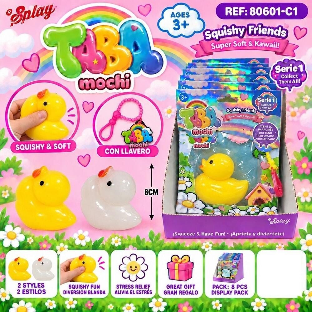 Juguete antiestres Squishy Pato 8cm surtido_0