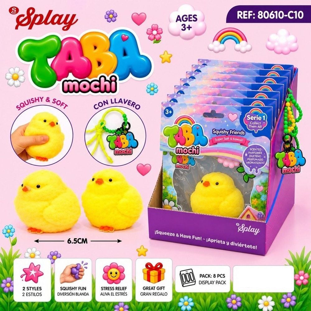 Juguete antiestres Squishy Pollo 6,5cm surtido_0
