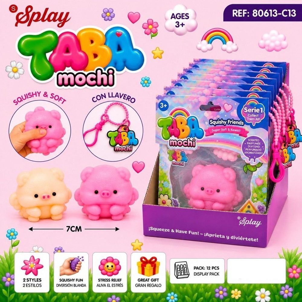 Juguete antiestres Squishy Cerdo 7cm surtido_0