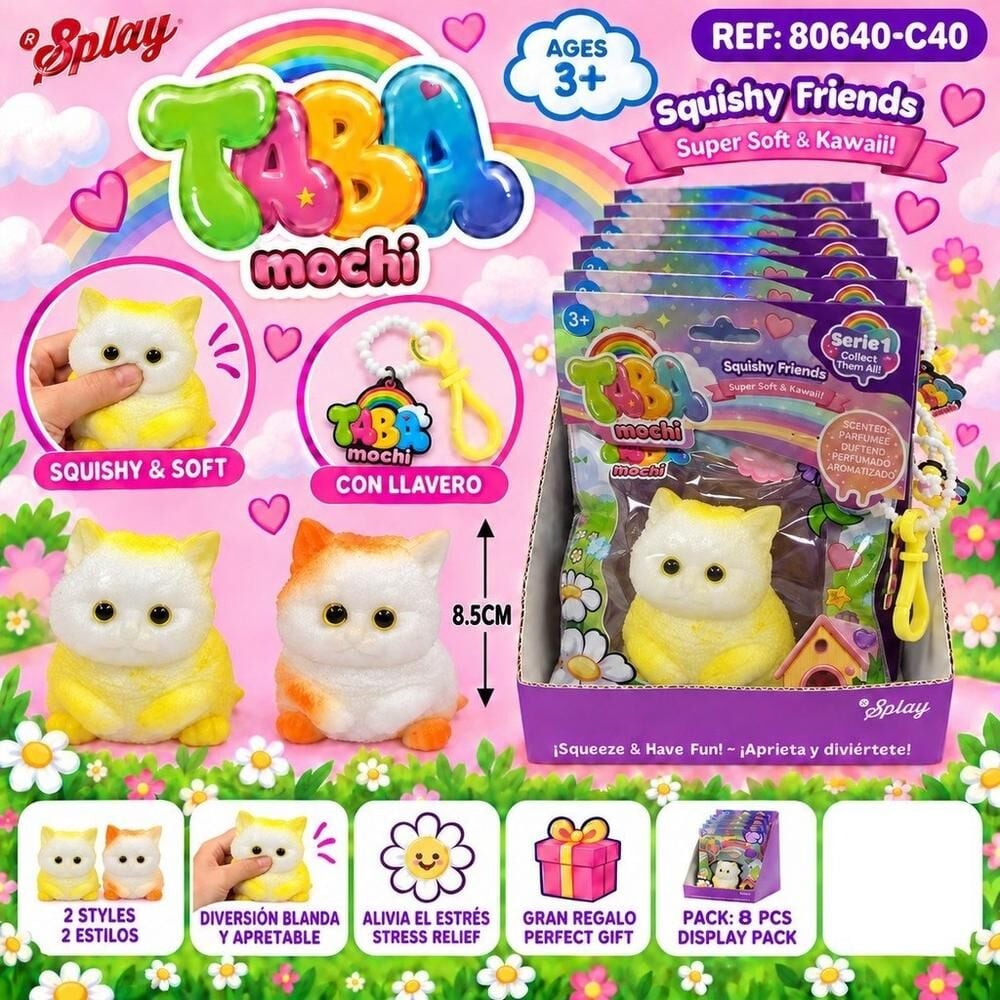Juguete antiestres Squishy Gatito 8,5cm surtido_0