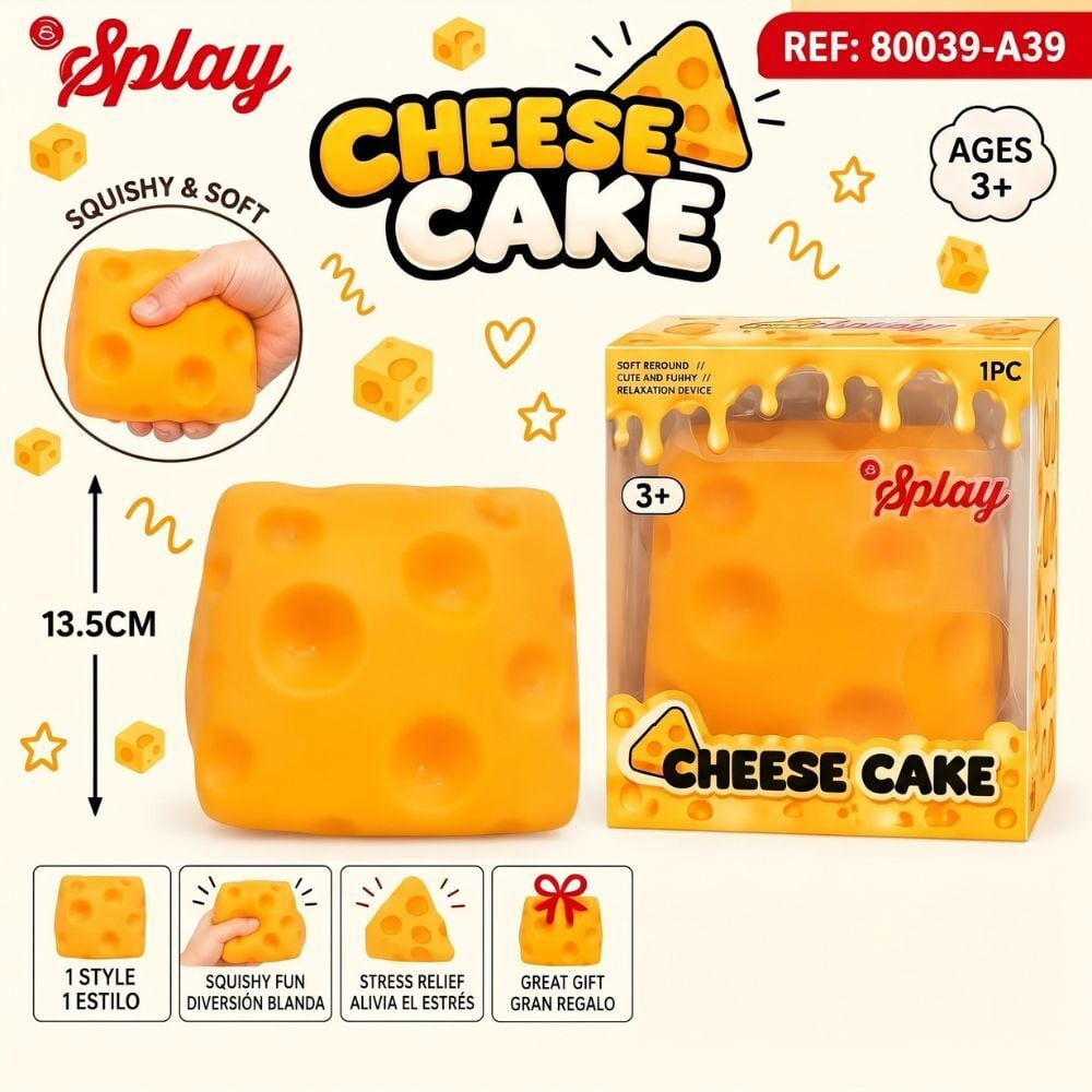 Juguete antiestres Squishy Queso 13,5cm_0