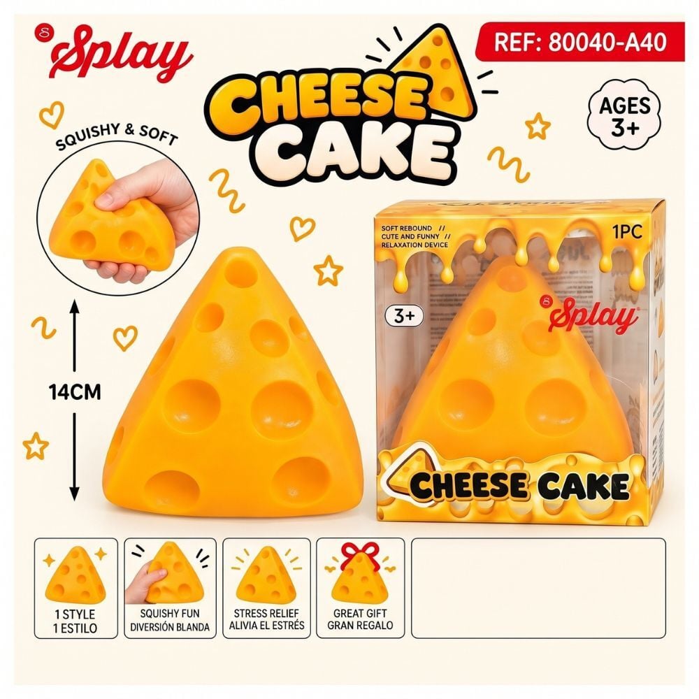 Juguete antiestres Squishy Queso Triangular 14cm_0