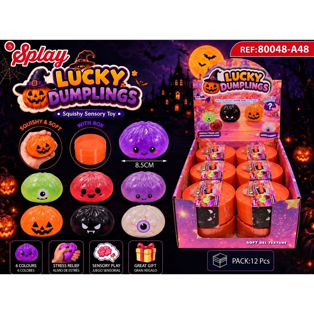 Juguete antiestres Squishy lucky dumpling halloween 8,5cm surtido_0