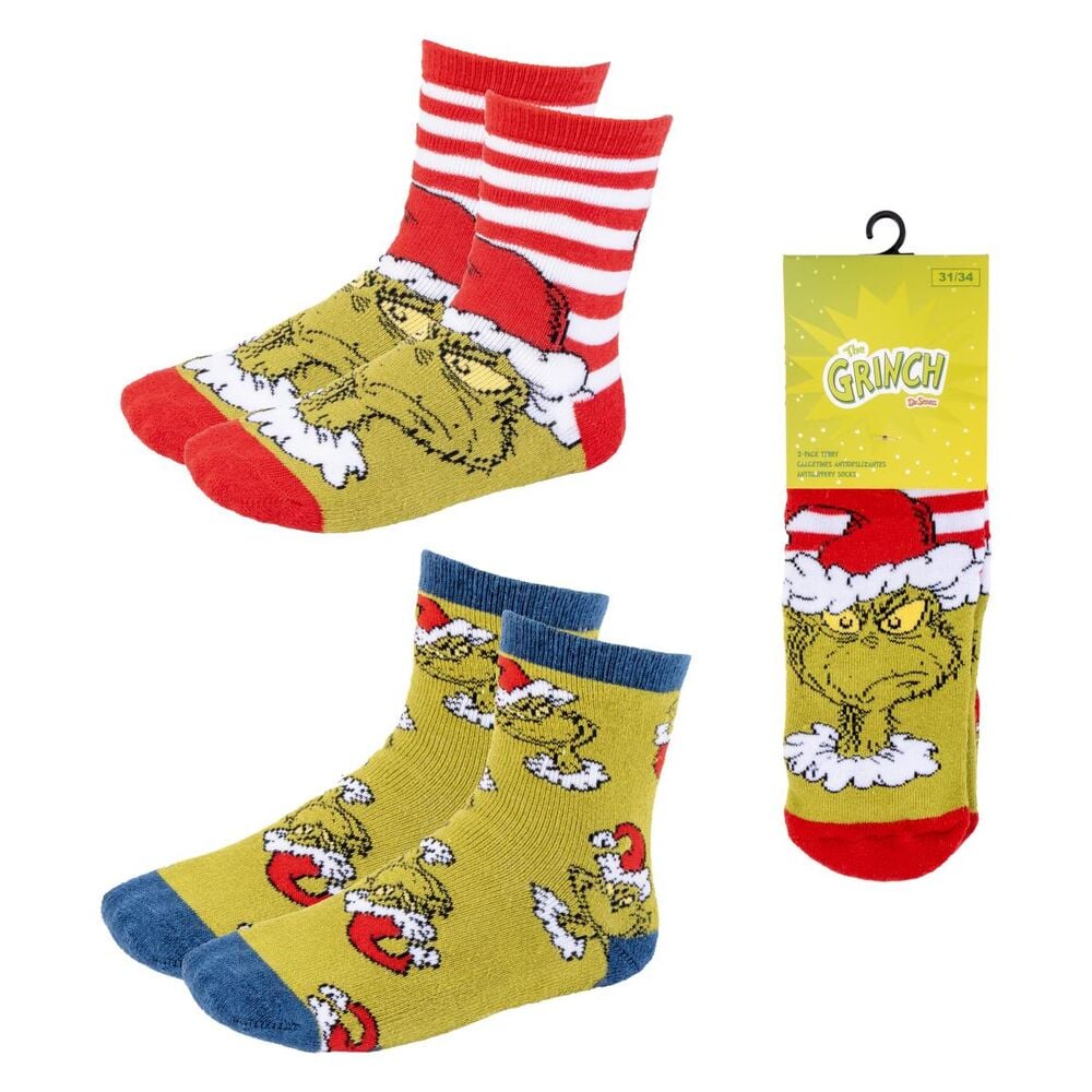 Set 2 calcetines antideslizantes Grinch surtido_0