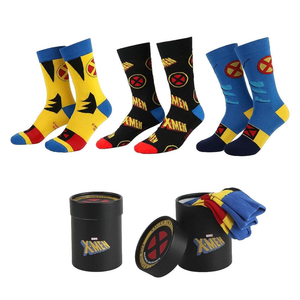 Set 3 pares calcetines  X-Men Marvel adulto surtido_0