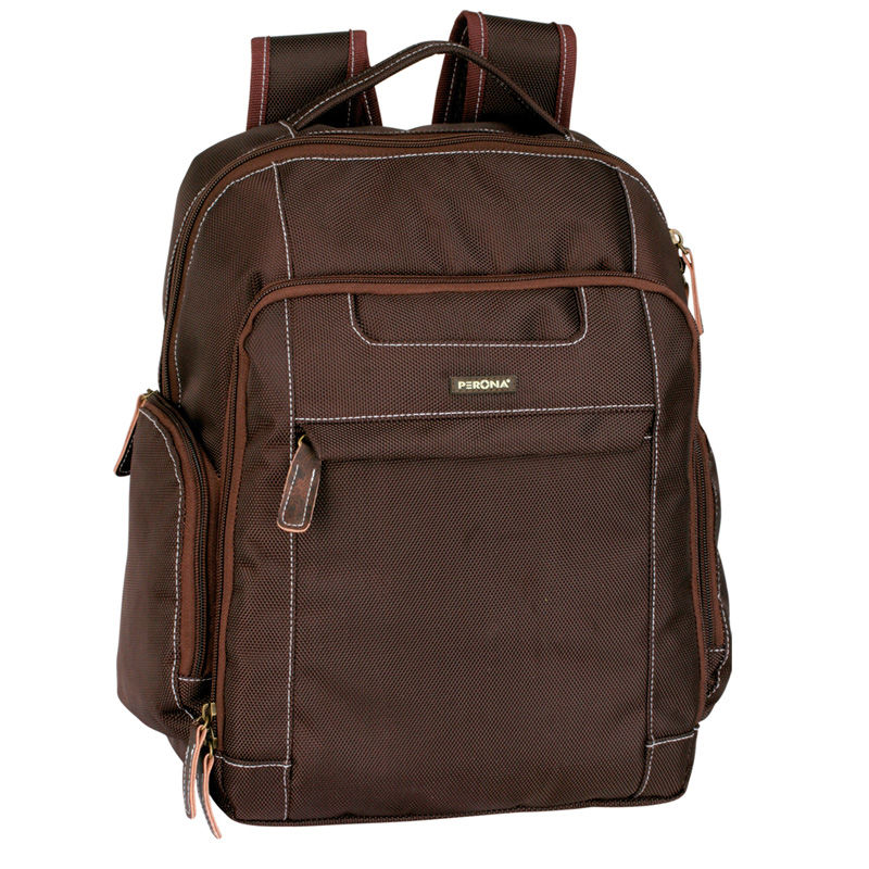 Mochila ordenador Perona Business 36cm marron_0