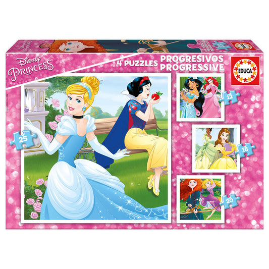 Puzzle Progresivo Princesas Disney 12-16-20-25pzs_0