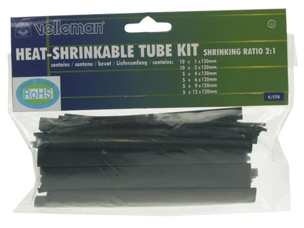 KIT TUBO TERMO-RETRÁTIL - 40pcs - PRETO_0