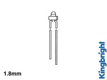 LÂMPADA LED PADRÃO 1.8mm VERDE DIFUSA_0