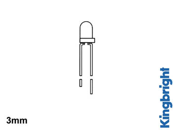 LÂMPADA LED PADRÃO 3mm AMARELO DIFUNDIDA_0