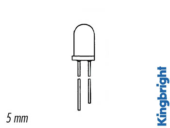 LÂMPADA LED PISCANTE 5mm VERMELHA DIFUSA_0